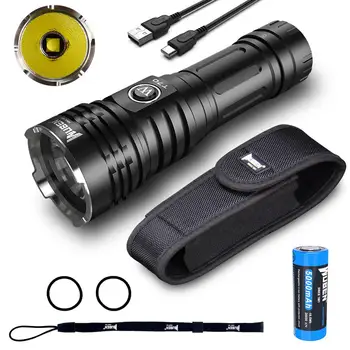 Buy WUBEN LED Flashlight Super Powerful Torch 26650 5000 MAH Battery 4200 Lumens CREE Waterproof Type-C Rechargeable Flashlights T70