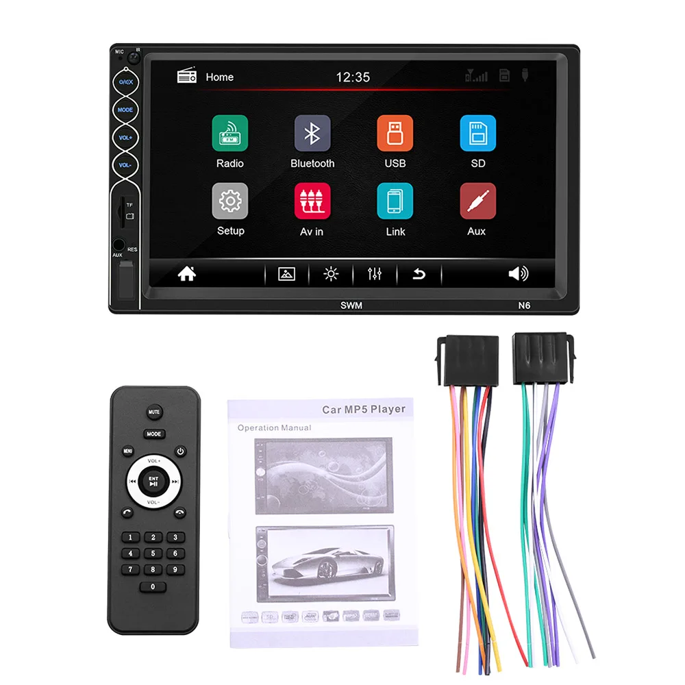 

car Double 2DIN Car Multimedia MP5 Player 7" Touch Screen Bluetooth USB AUX FM Radio Car Stereo  