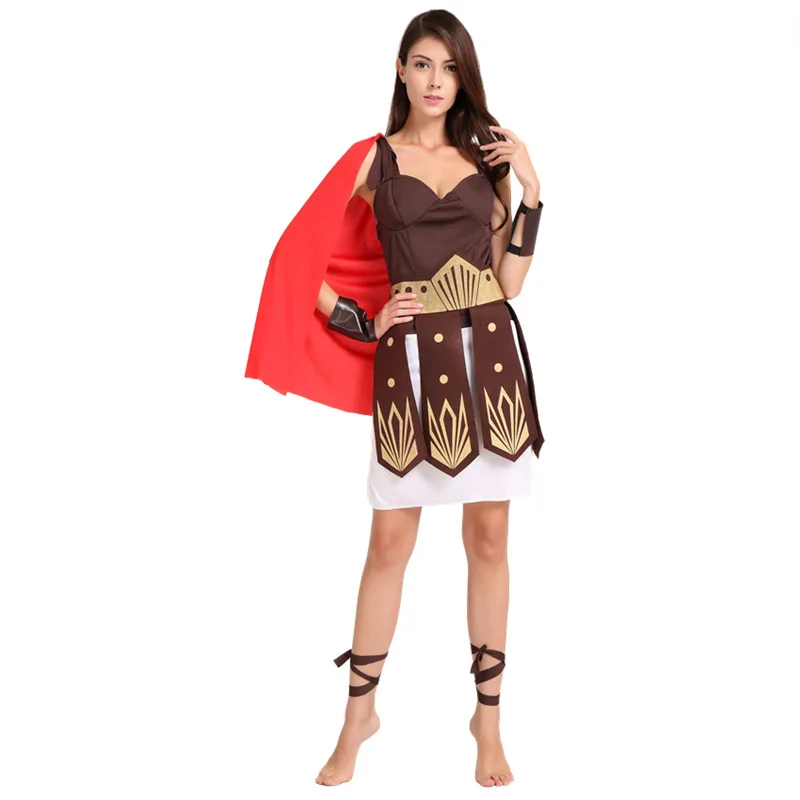 Adult Men Greek Roman Warrior Gladiator Costume Knight Julius Caesar Costumes Halloween Carnival Mardi Gras Fancy Dress Umorden