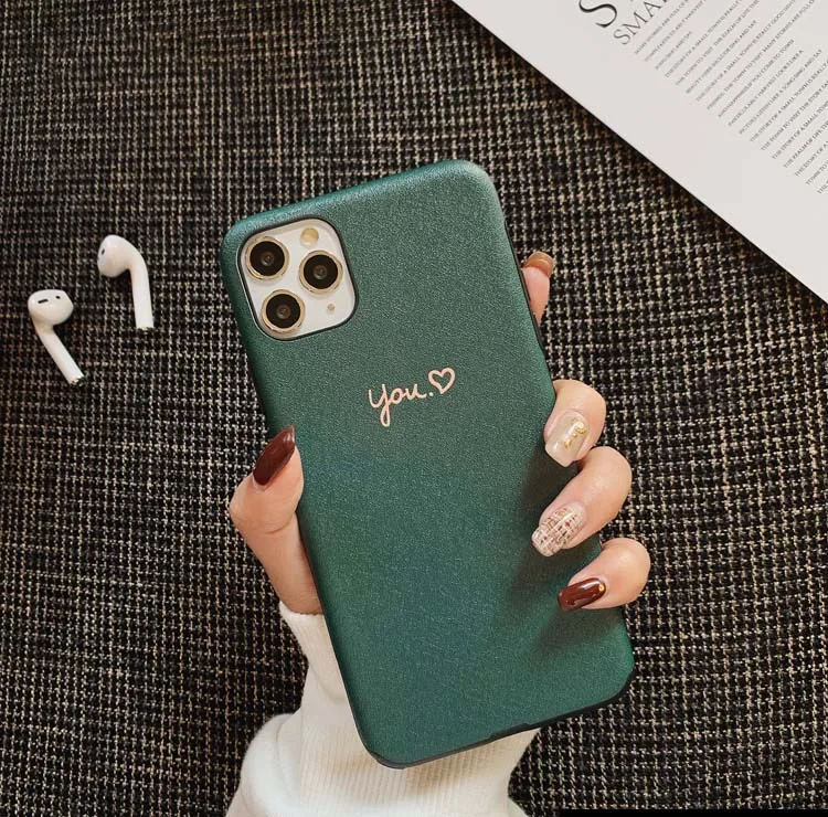 YOU GlamPhone чехол чистый цвет чехол для телефона с рисунком на тему любви для iPhone11Pro/Max X XS Max XR Мягкий силиконовый чехол для iPhone11 7 8 6 6s Plus чехол - Цвет: YOU
