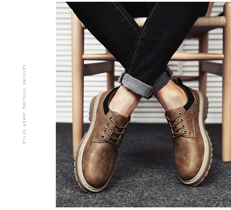 Vintage lace-up oxford leather shoes for men dance party wedding dress shoes genuine leather low-top martins boot outdoor sneakers (22)