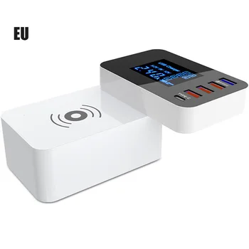 

Smart USB HUB Charging Station QI Wireless Charging Fast Charge 3.0 Type C Charger For IPhone XS MAX SAMSUNG S10 Plus S9 Note 9