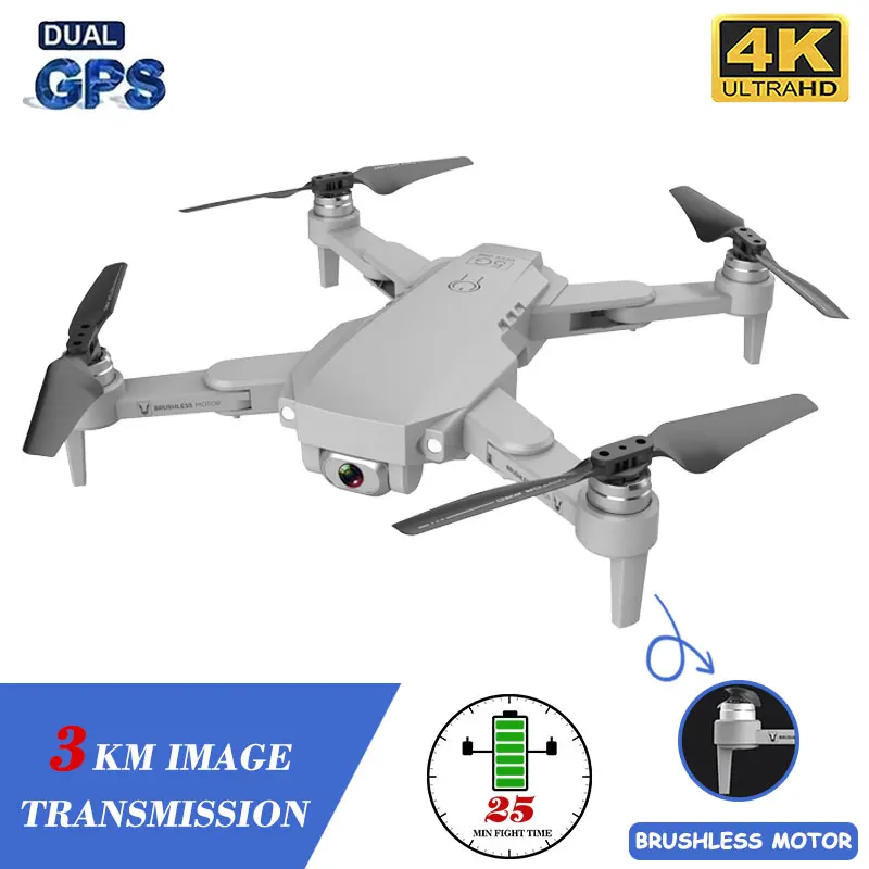 XKJ Gps Drone LU1 PRO z kamerą HD 4K profesjonalne 3000m transmisja obrazu bezszczotkowy składany Quadcopter RC Dron dzieci prezent|RC Quadcopter| - AliExpress