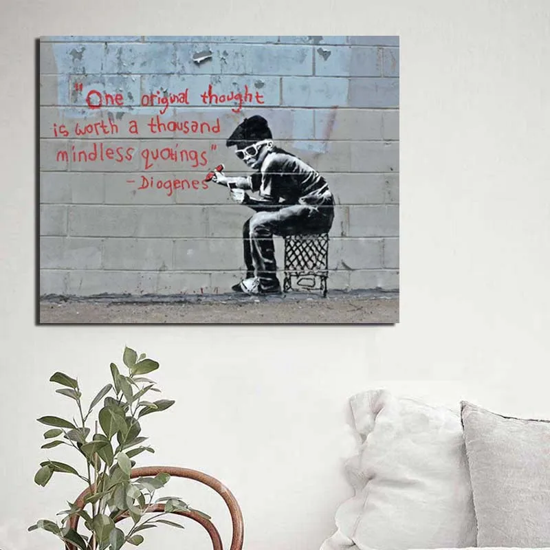 

Banksy Poster Vintage Wallpaper Wall Art Canvas Painting Posters Prints Modern Painting Wall Pictures For Living Room Home Decor