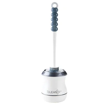 

Long Handle Office Toilet Brush Bathroom Home Cleaning Tool Plastic Practical Ergonomic With Base Hotel Soft Bristles Lavatory