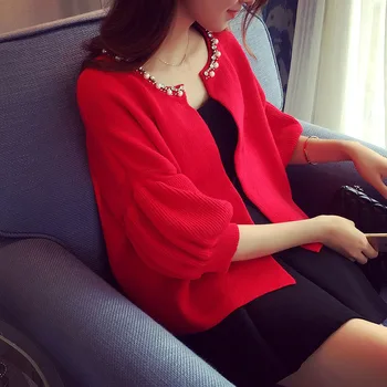 

New Fashion Knitted Short Jacket Women Knit Cardigan Sweater Coat