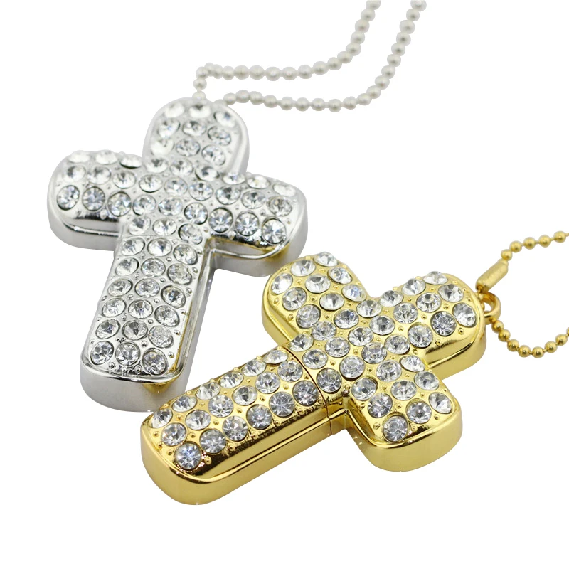 Украшенная металлическими крестами USB флэш накопитель Ёмкость 8 Гб оперативной