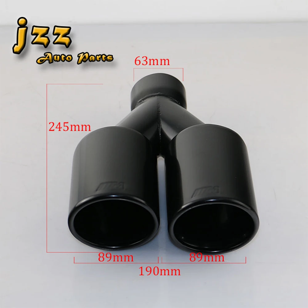 JZZ COZMA 1 шт., высокое качество, двойная Автомобильная выхлопная труба, глушитель, глушитель из нержавеющей стали, выхлопная труба для a4