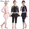 Muslim Swimwear Girl Cap Jumpsuit Skirt 3Pcs Modest Swimsuit for Girls Bath Swimming Suit Arab Islamic Baby Teens Kids Beachwear