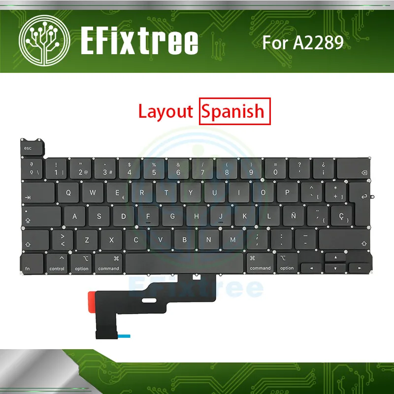 Клавиатура для ноутбука A2289 с испанской раскладкой MacBook Pro Retina 13 дюймов EMC 3456 2020