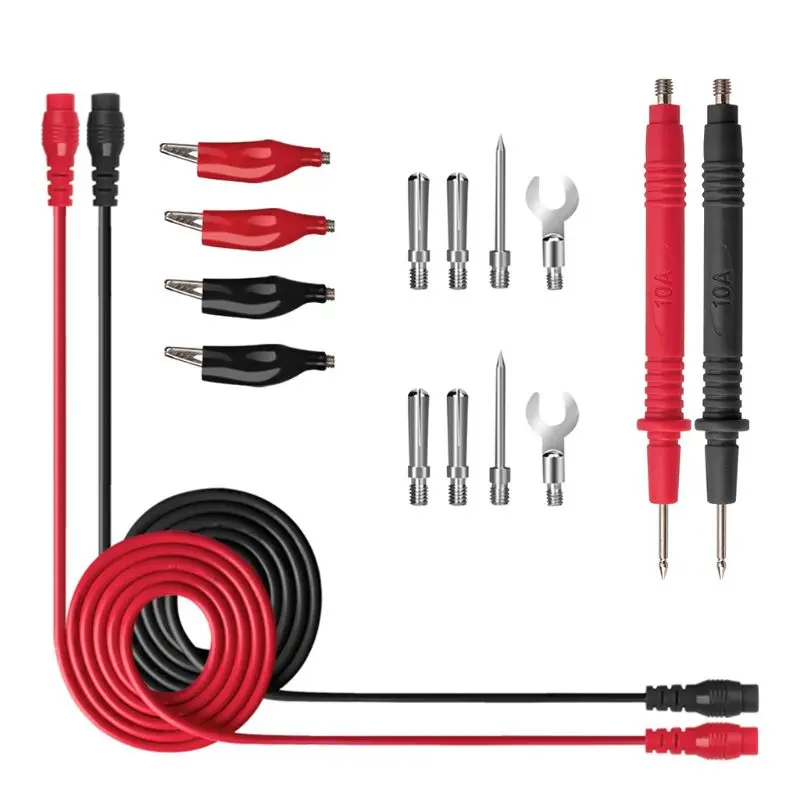 

16pcs Universal Multimeter Probe 93cm Needle Tip Test Leads Alligator Clip Kit