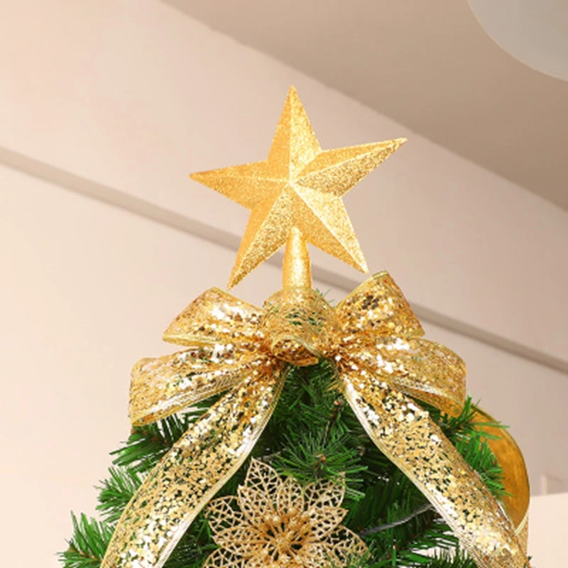 20 см Рождественская елка Топпер звезда золото Красный пластик Рождественская звезда дерево Топпер для рождественского стола Декор Ремесло Рождество DIY
