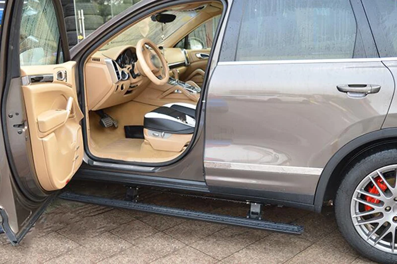 Высокое качество алюминиевый сплав автоматическое масштабирование электрическая педаль шаг в сторону Беговая доска для Cayenne