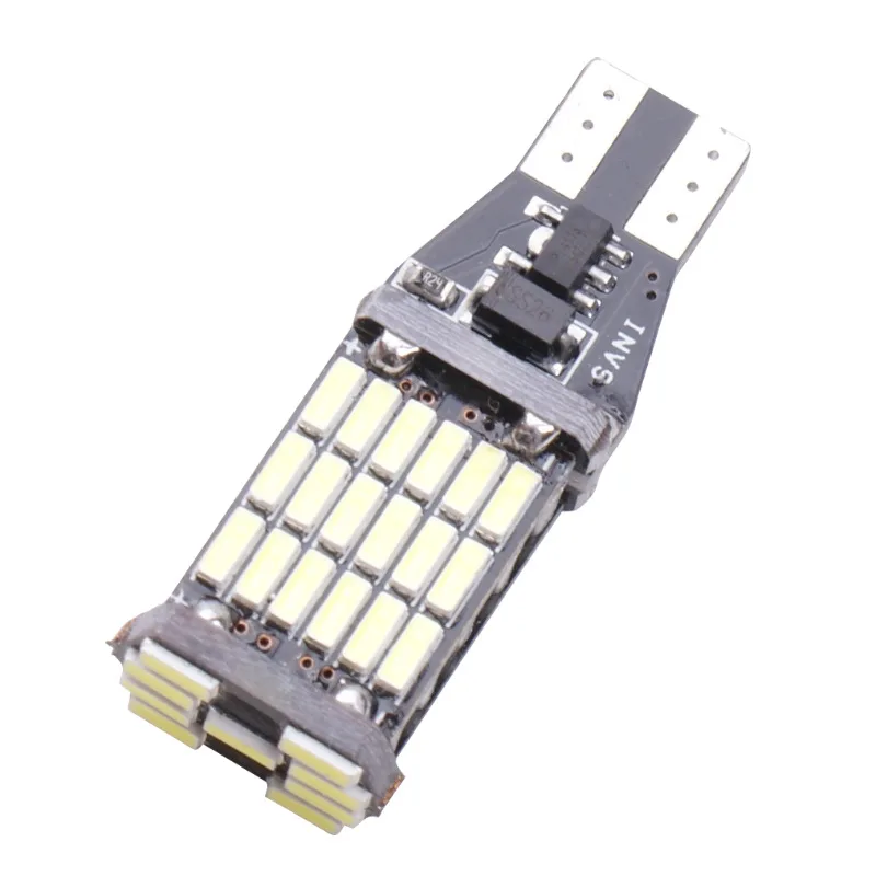 1 шт. Автомобильный светодиодный T15 4014 45SMD 12V 16 Вт высокой мощности светильник белый светильник сигнала поворота светильник Реверсивный светильник тормозной светильник для автоматическое изменение светильник