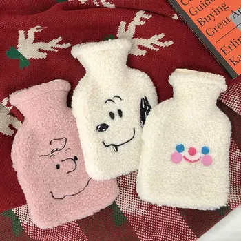 

Winter Hand Warm Hot Water Bottle Injection PVC Explosion-proof Removable Plush Cloth Cover Warm Hand Feet Hot Water Bags