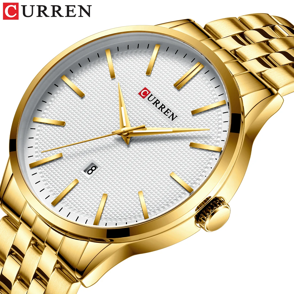 

CURREN Men's Watch Top Brand Luxury Quartz Wrist Watch Male Clock Business Watches Relogio Masculino Stainless Steel Band