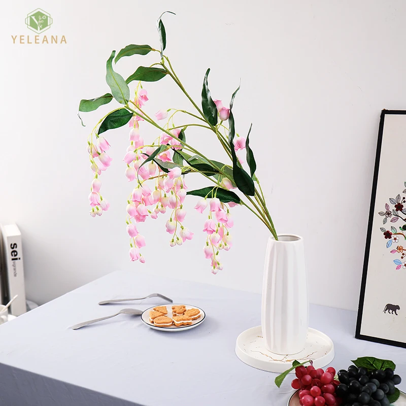 

Campanula Artificial Flowers Non-woven Fabrics Fake Flowers Acacia Elegant Home Decoration Accessories Valentines Day Gift