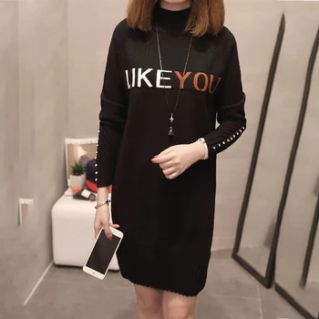 

Pearl Letter Loose Autumn Winter Women Sweaters And Pullovers 2020 Turtleneck Casual Feamle Pullover Pull Jumper