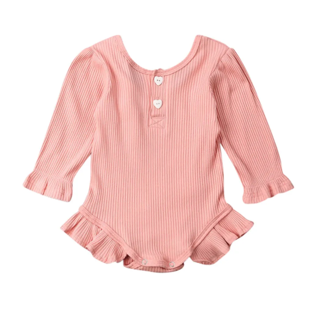 Pink Комплект рождественской одежды для новорожденных девочек, комбинезон в клетку с рюшами для маленьких мальчиков, одежда Рождественский комбинезон в горошек для детей от 0 до 24 месяцев - Цвет: Pink