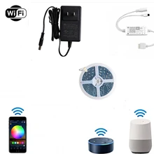 Водонепроницаемый RGB светодиодный светильник+ WiFi/Инфракрасный светильник контроллер полосы+ 12 В Источник питания цветной Chang работает с Apple Homekit