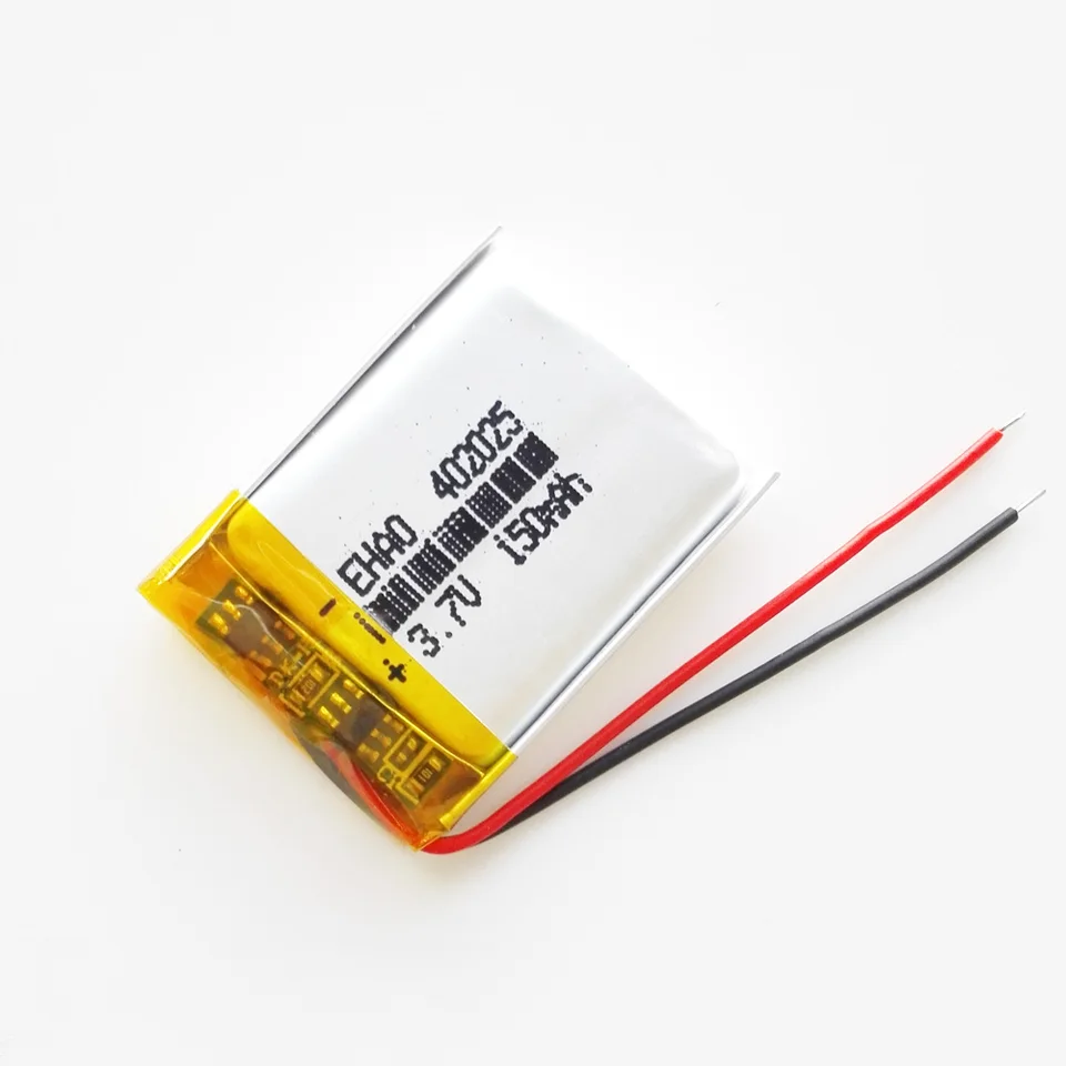 Batteria Ricaricabile LiPo 3.7V 200mAh 502025 - Per Cuffie, MP3, MIDI, Bluetooth, GPS