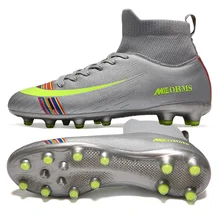 Мужские футбольные бутсы длинные шипы TF шипы по щиколотку высокие кроссовки мягкие домашние футбольные кроссовки для футбола