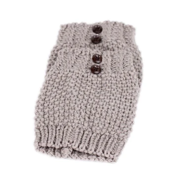 

HOT Fashion Knitting Boot Socks Women Buttons Leg Warmers Autumn Winter Short Hollow Boot Cuff Gaiters
