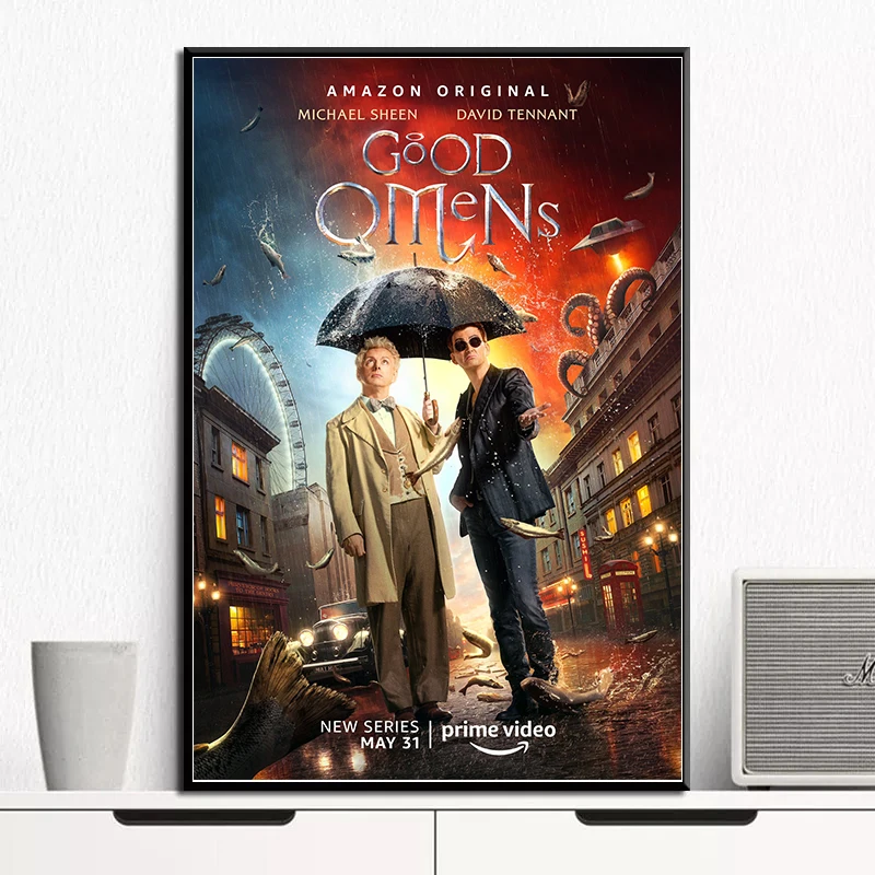 Лидер продаж 2019 Постер для ТВ сериала Good Omens Нил гемман настенные художественные