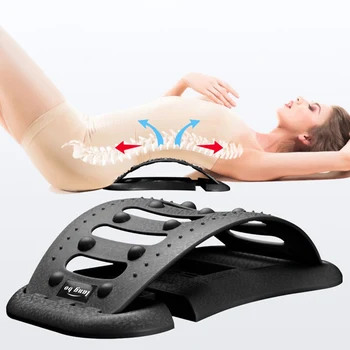 

Back Massage For Spine Pain Relief Lumbar Traction Stretching Board Prevention Waist Relax Health Care Back Massager