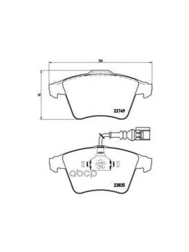 Колодки Тормозные Volkswagen Touareg R16 03 Передние Brembo P85090 Brembo арт. P85090