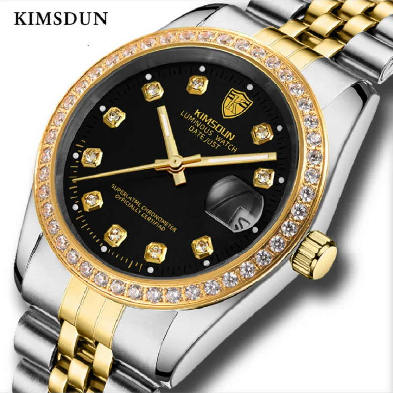 

Top Automatic Movement KIMSDUN Watch Men Luxury Mechanical Men's Wrist Watch Diamond Male Clock Waterproof Relogio Masculino
