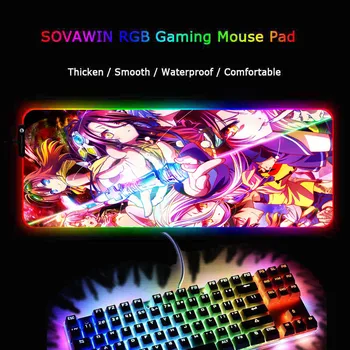 

No Game No Life Anime Large Gaming Mouse Pad Gamer Computer Mousepad Anti-slip Natural Rubber Gaming Mouse Mat Dropshipping