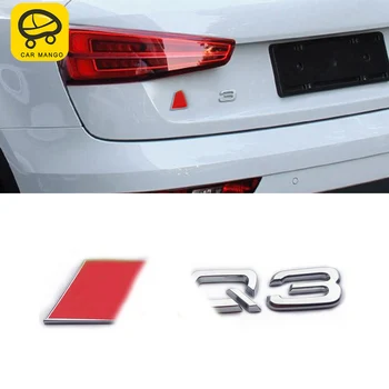 

CARMANGO Car Styling Tail Gate Trunk Badge Emblem Rear Logo Cover Sticker Exterior Accessories for Audi Q3 8U 2016 2017 2018