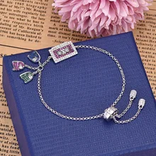 Высокое качество, браслет из стерлингового серебра 925 пробы в стиле Monaco, фирменный дизайн, женские модные ювелирные изделия, подарок на день рождения