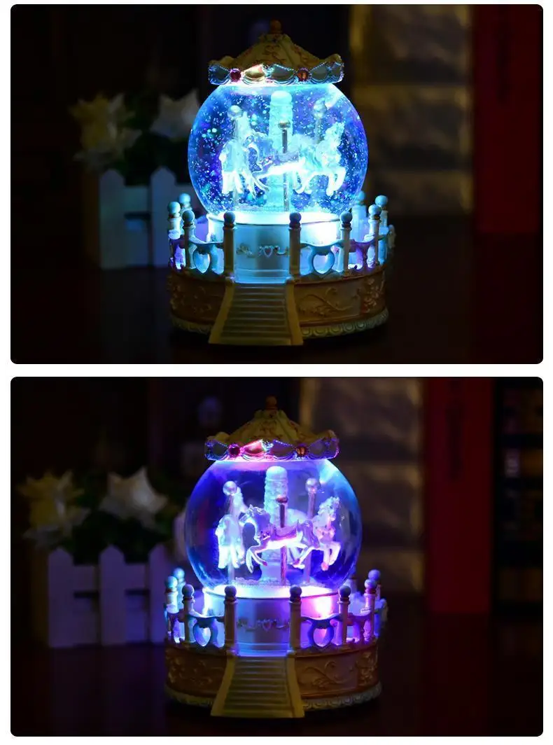 Karuzela Pozytywka аксессуары для украшения дома Carrusel Snow Globe De Musica Boite A Musique Carousel Caja музыкальная шкатулка