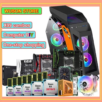 شراءHUANANZHI X99-T8 اللوحة الأم في قضية الكمبيوتر 512G SSD 600 واط PSU وحدة المعالجة المركزية Xeon E5 2678 V3 وحدة المعالجة المركزية برودة ذاكرة الوصول العشوائي 64G ...