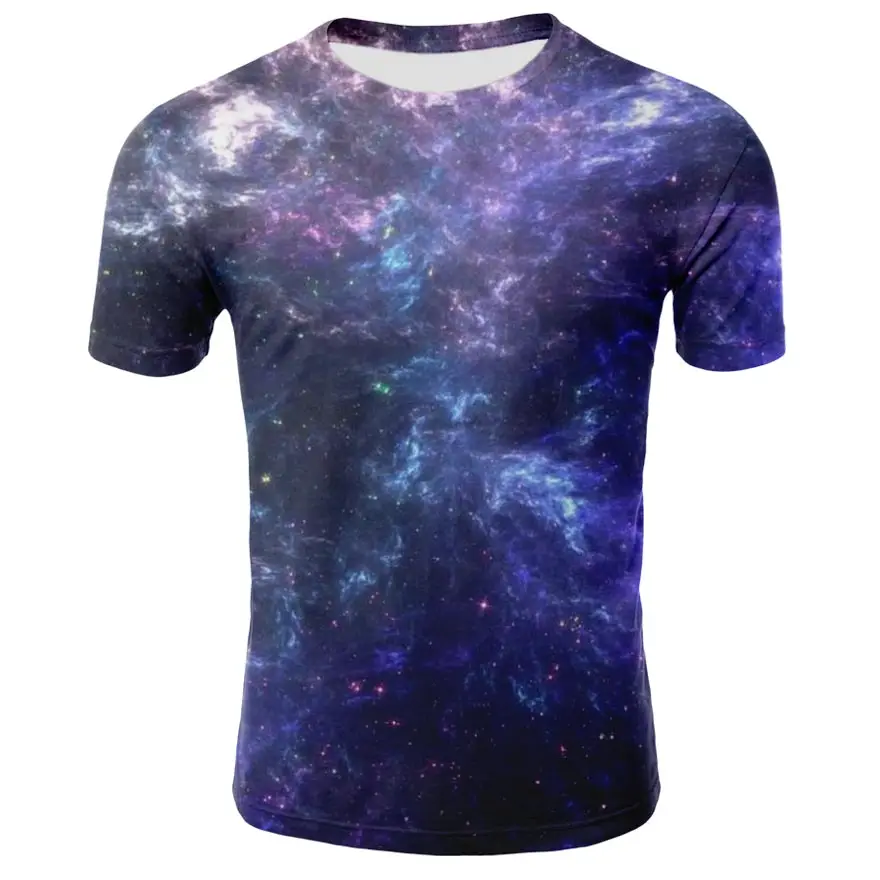 3dGalaxyT-shirtMen'sPrintedStarrySkyT-shirtPrintedGalaxyT-shirt3dPrintedStreetAnimeClothesShortSleeves | Мужская одежда