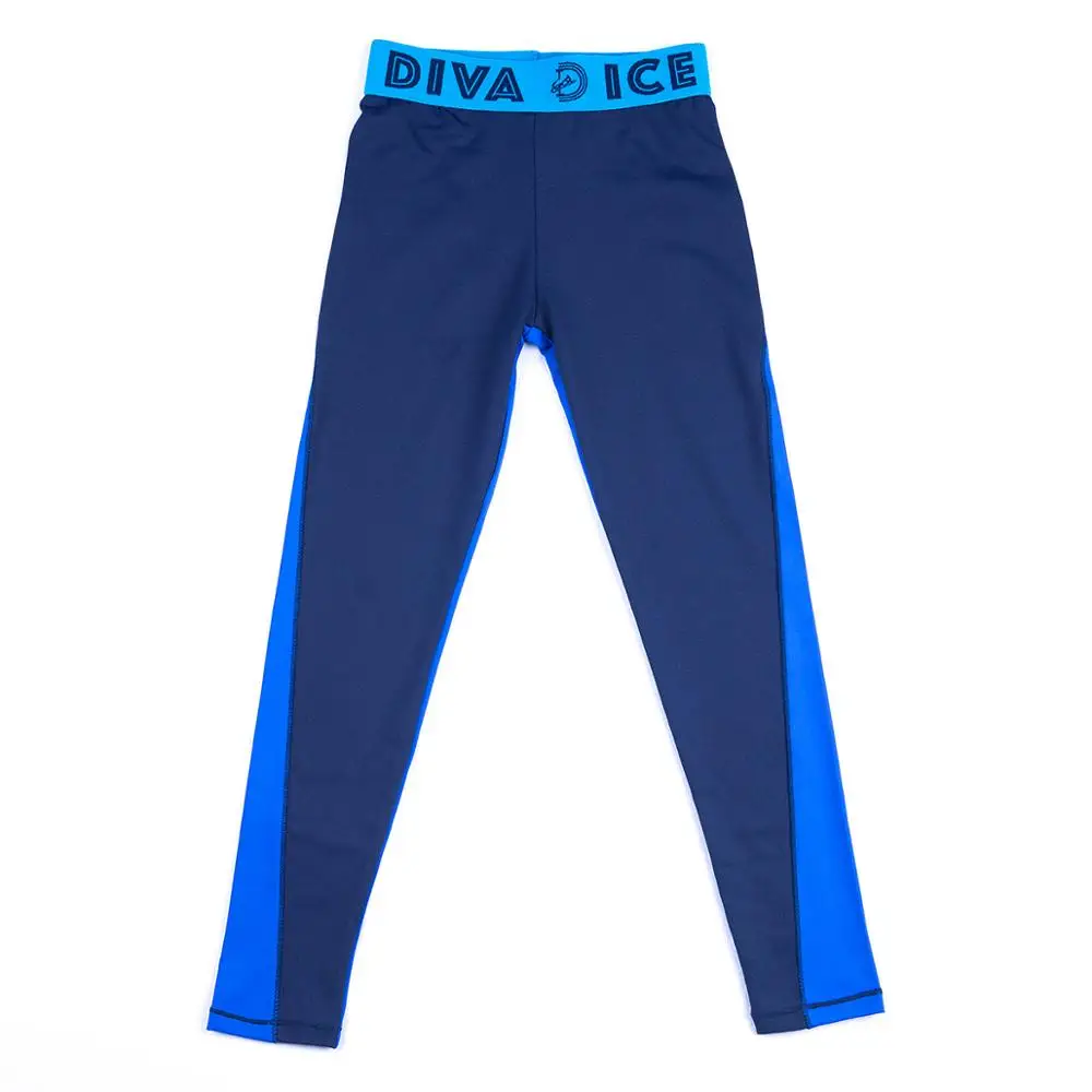Синий Леггинсы ICEDIVA для фигурного катания на NON-SLIP - Цвет: Синий