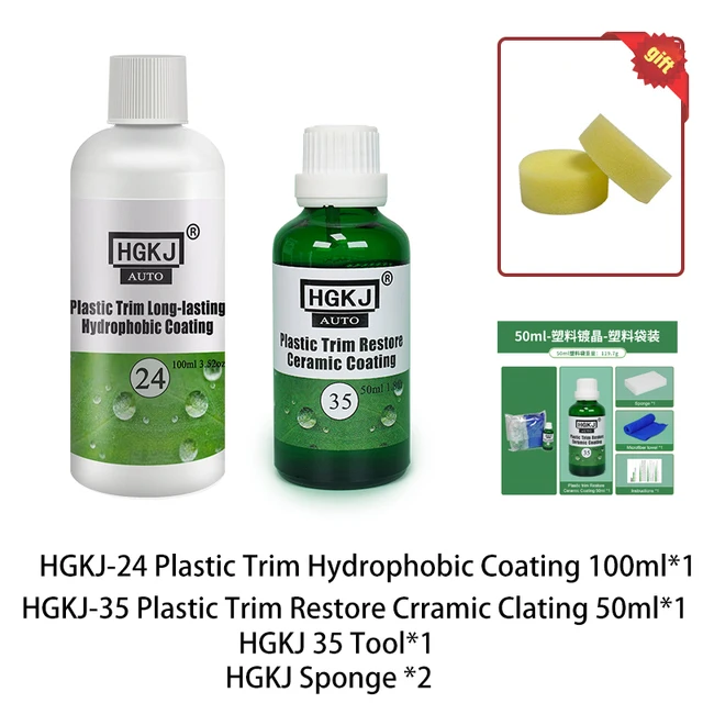 HGKJ 24 Plastic Exterior Recovery Restorer Trim Long-lasting Cleaner Agent Refresh Restoration Hydrophobic Coating Car Chemicals turtle wax ice Other Maintenance Products