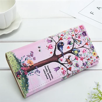 

Women Wallets Cartoon Purse Women Leather Wallets Long Purse Vintage Cards Holder Clutch Bags Day Clutch Handbag Wallet