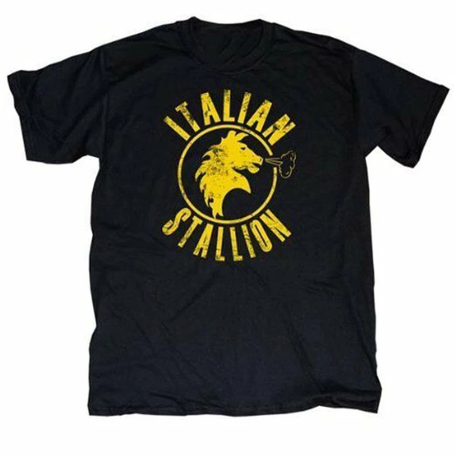 Rocky Italian Stallion Black Adult T-Shirt Tee Unisex Men Women Shirt | Мужская одежда