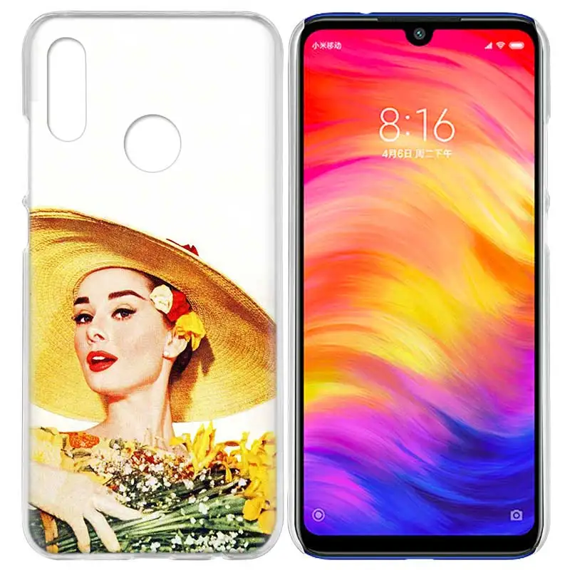 Чехол для Xiaomi Redmi Note 7 7A фотоаппаратов моментальной печати 7S 6 6A 5 Y3 K20 mi 8 до 9 лет CC9 CC9E A1 A2 A3 играть F1 Lite Pro Plus Одри Хепберн - Цвет: 09