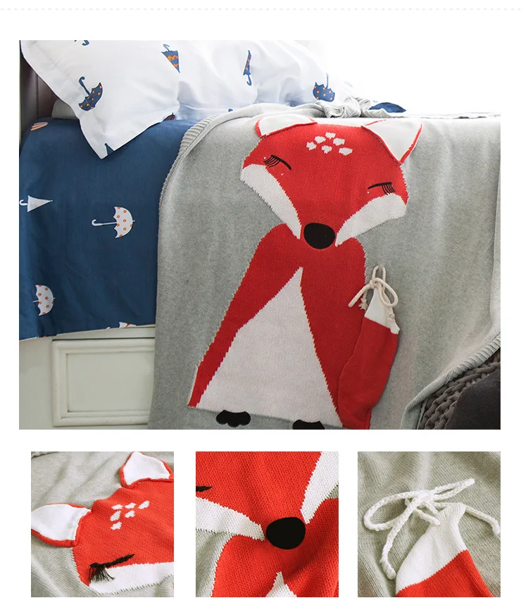 INS знаменитости Стиль, одежда с героями мультфильмов трикотажные Одеяло Airable Одеяло