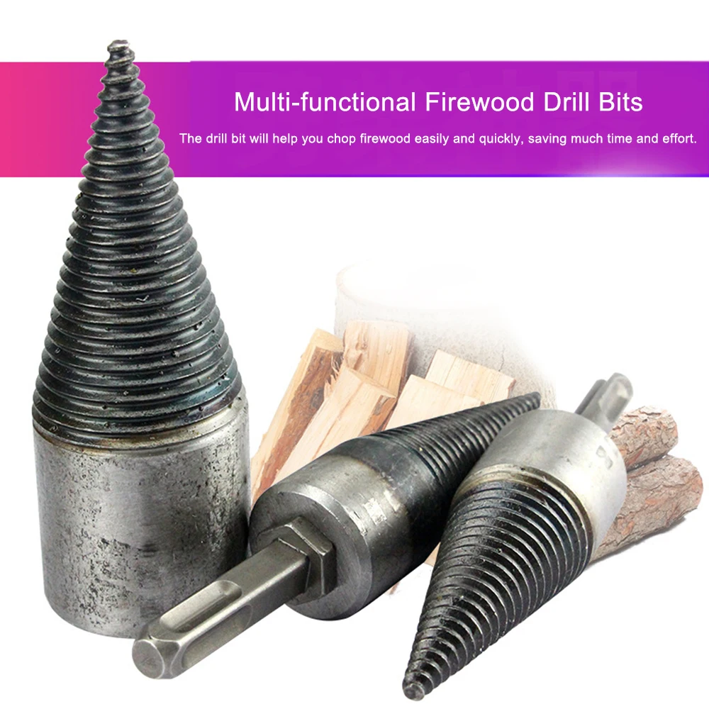

High Speed Drillforce Firewood Splitter Machine Drill Wood Cone Reamer Punch Driver Drill Bit Split Drilling Tools