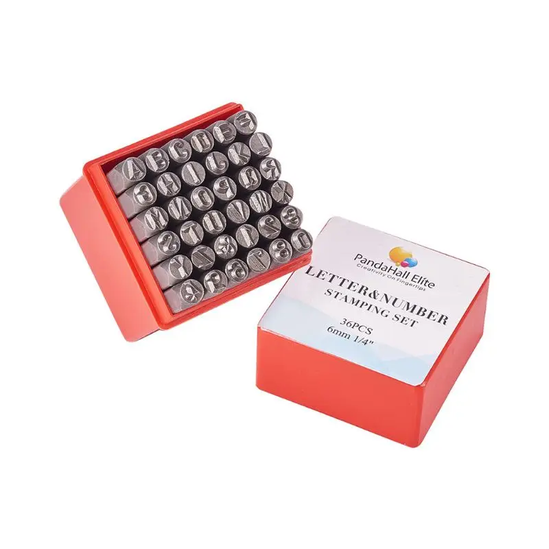 

36Pcs Steel Metal Punch Letter Number Stamp Stamping Kit Set With Case Perfect for Imprinting Metal Plastic Wood Leather