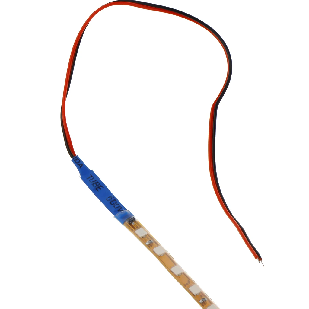 Multi-Color LED Motorcycle Ground Strip Light Kit w/Wire Blue & Red