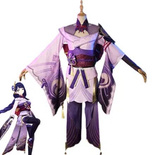 Game Genshin Impact Raiden Shogun Cosplay Costume Baal Raiden Shogun Cosplay Costume Sexy Women Uniform Dress Full Set