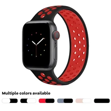 Aliexpress - Elastic Ring Strap Compatible With Apple Watch  Non-Buckle Silicone Women’s And Men’s Sports Wristbands Couple Strap
