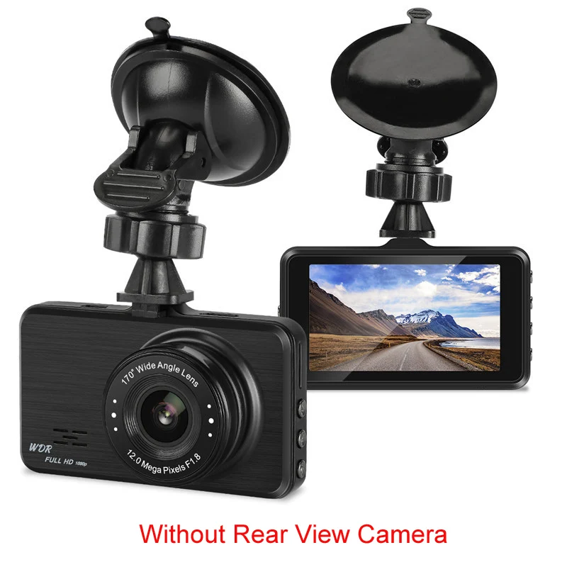 Without Rear Camera Автомобильный видеорегистратор ONKAR, 3 дюйма, двойной объектив, FULL HD, 1080 P, видео, камера заднего вида, встроенный g-сенсор, тесто, ночное видение - Название цвета: Without Rear Camera