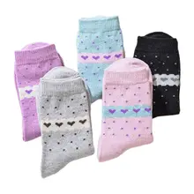 5 пар, женские зимние толстые носки ярких цветов из искусственной шерсти, теплые вязаные носки